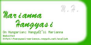marianna hangyasi business card